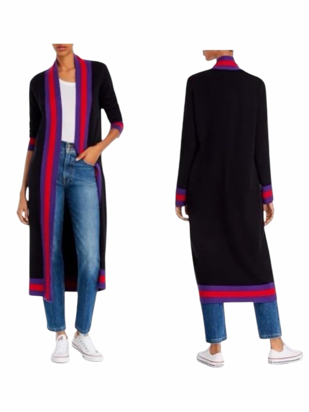 NWT! Madeleine Thompson x Aqua Open Front Duster Cardigan Sweater. Size Small.